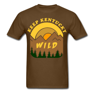 Keep Kentucky Wild Basic T-Shirt - brown