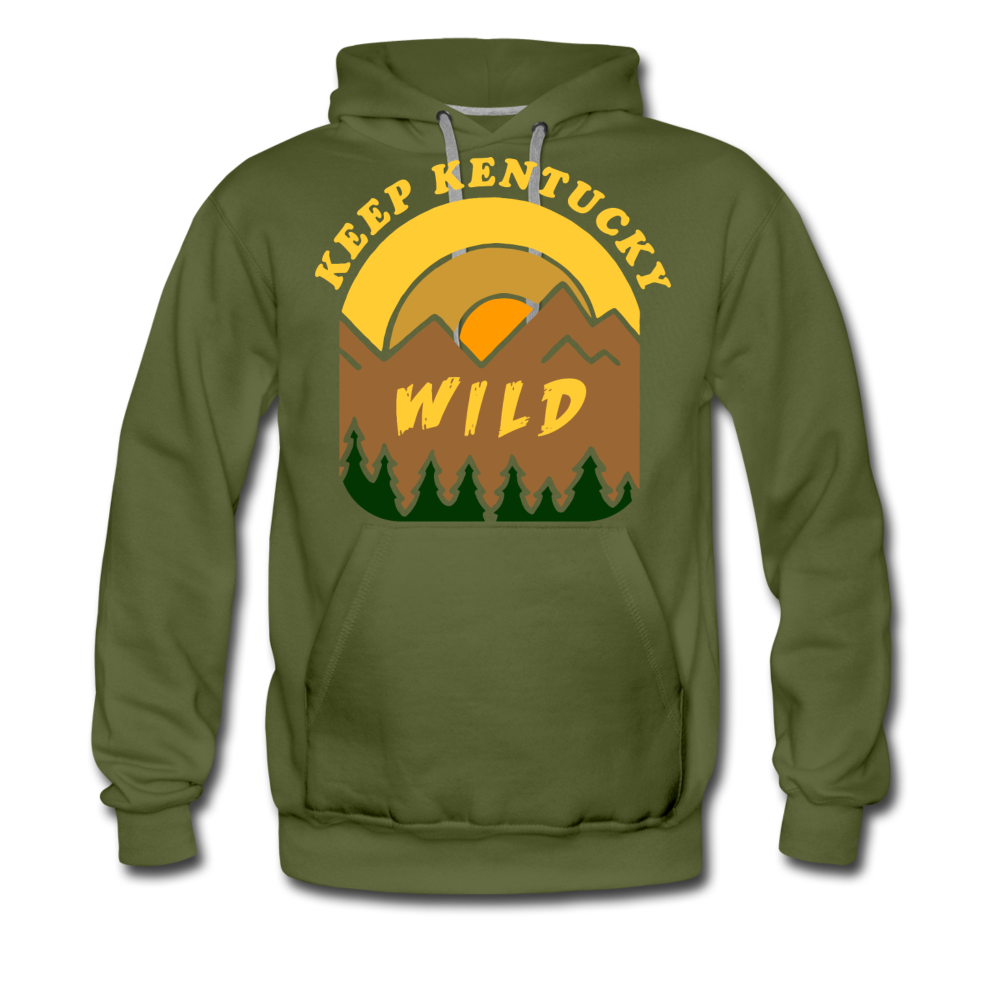 Keep Kentucky Wild Premium Hoodie - olive green