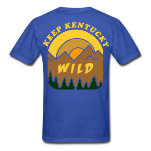 Keep Kentucky Wild Basic T-Shirt (Design Printed on Back Only) - royal blue