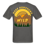 Keep Kentucky Wild Basic T-Shirt (Design Printed on Back Only) - charcoal