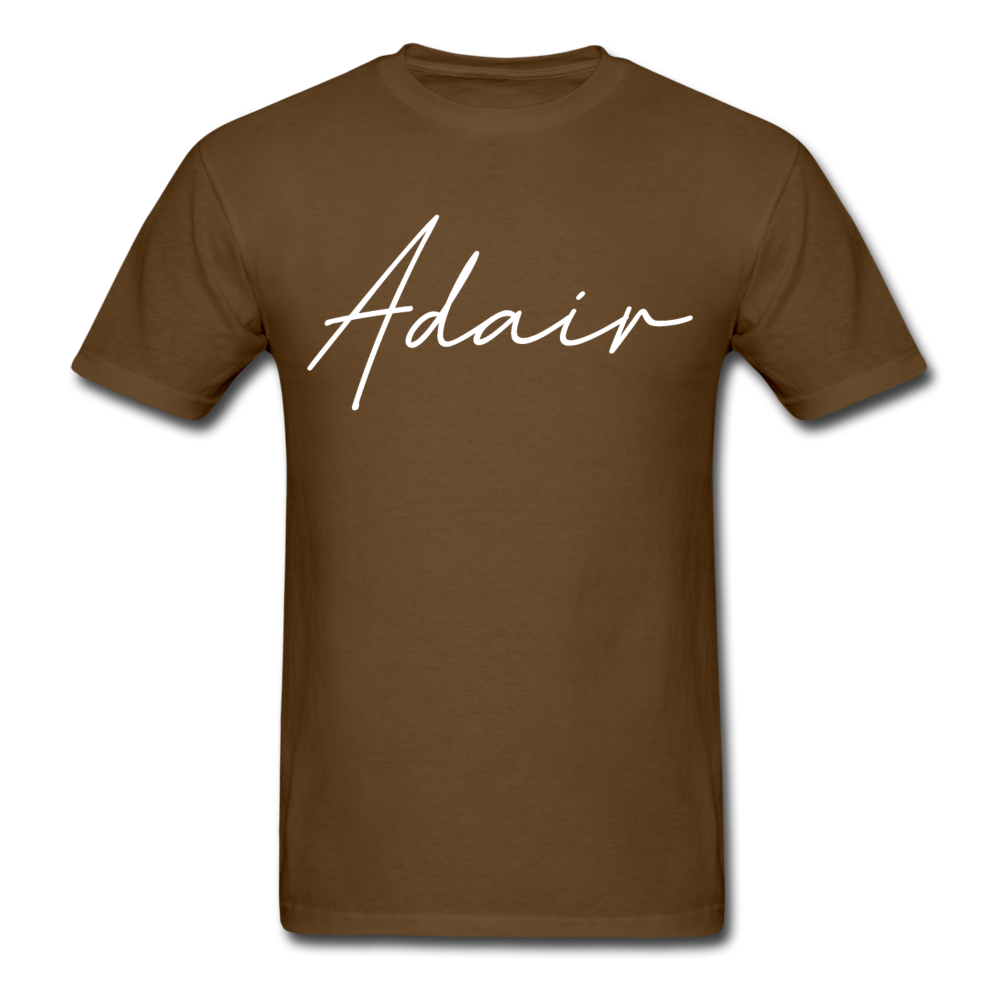 Adair County Cursive T-Shirt - brown