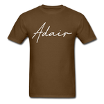 Adair County Cursive T-Shirt - brown