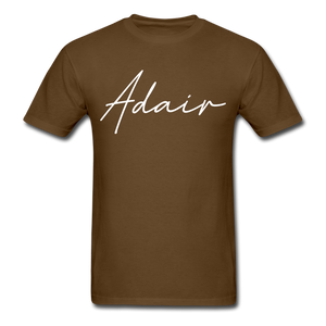 Adair County Cursive T-Shirt - brown