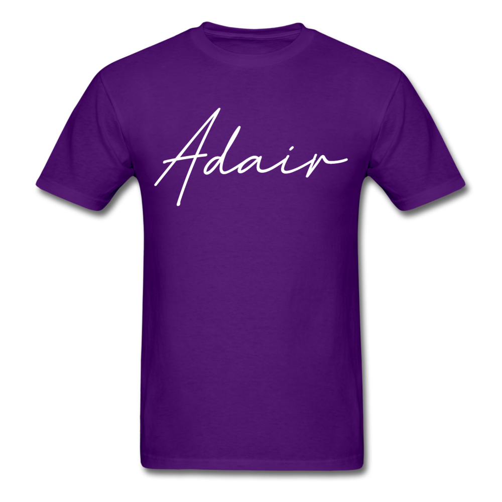 Adair County Cursive T-Shirt - purple