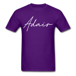 Adair County Cursive T-Shirt - purple