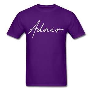 Adair County Cursive T-Shirt - purple