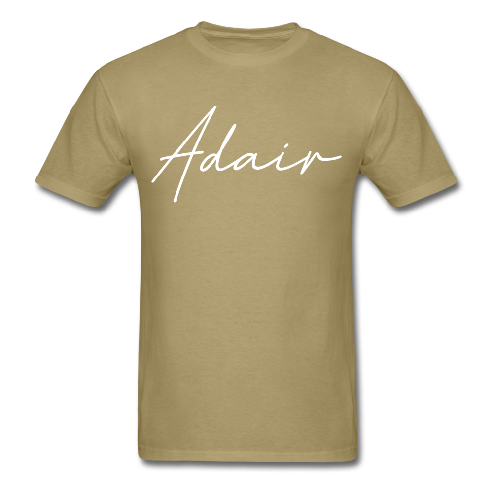 Adair County Cursive T-Shirt - khaki