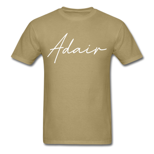 Adair County Cursive T-Shirt - khaki