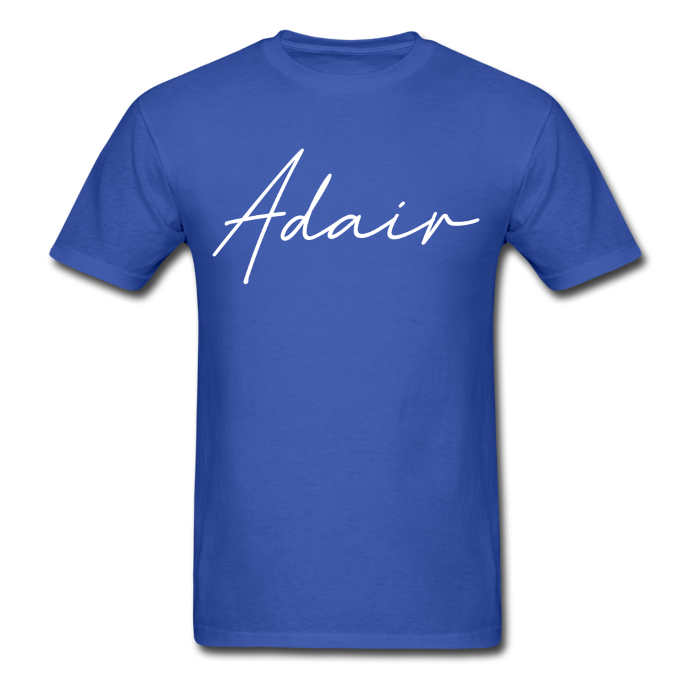 Adair County Cursive T-Shirt - royal blue