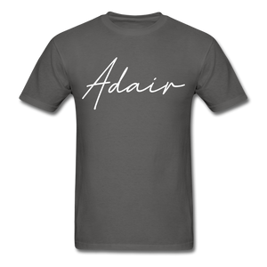 Adair County Cursive T-Shirt - charcoal