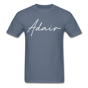 Adair County Cursive T-Shirt - denim