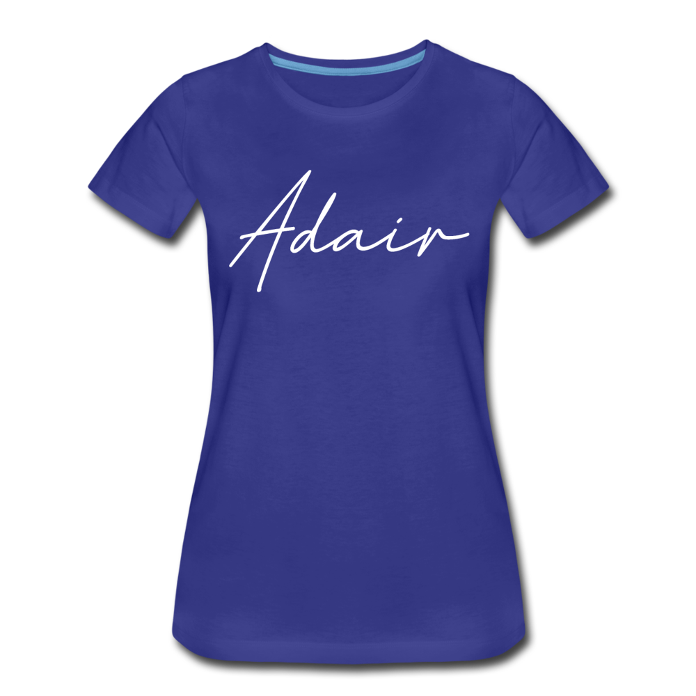 Adair County Cursive Women's T-Shirt - royal blue