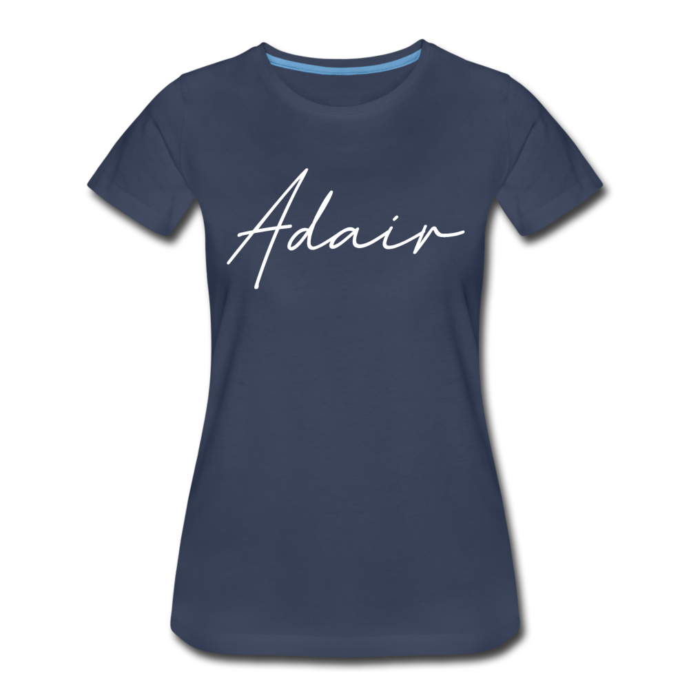 Adair County Cursive Women's T-Shirt - navy