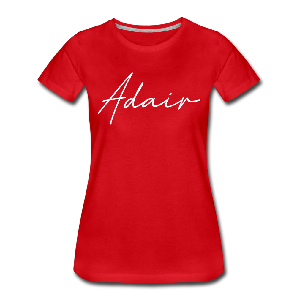 Adair County Cursive Women's T-Shirt - red