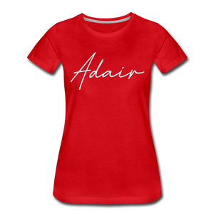 Adair County Cursive Women's T-Shirt - red