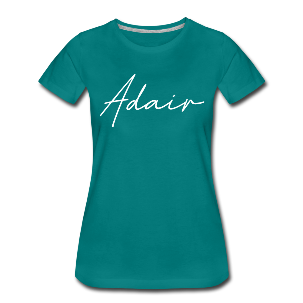 Adair County Cursive Women's T-Shirt - teal