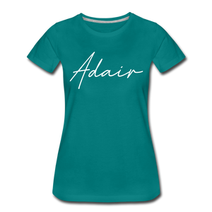 Adair County Cursive Women's T-Shirt - teal