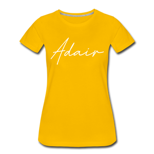 Adair County Cursive Women's T-Shirt - sun yellow