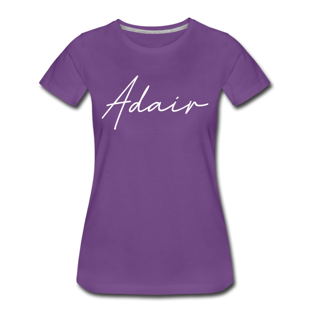 Adair County Cursive Women's T-Shirt - purple