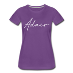 Adair County Cursive Women's T-Shirt - purple