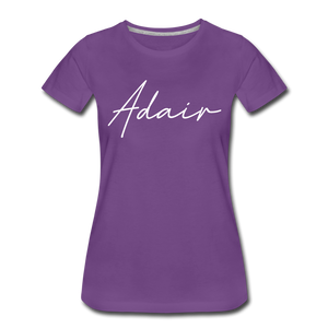 Adair County Cursive Women's T-Shirt - purple