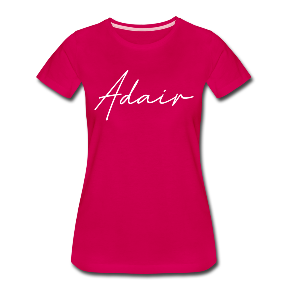 Adair County Cursive Women's T-Shirt - dark pink