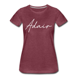 Adair County Cursive Women's T-Shirt - heather burgundy