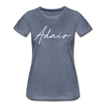 Adair County Cursive Women's T-Shirt - heather blue