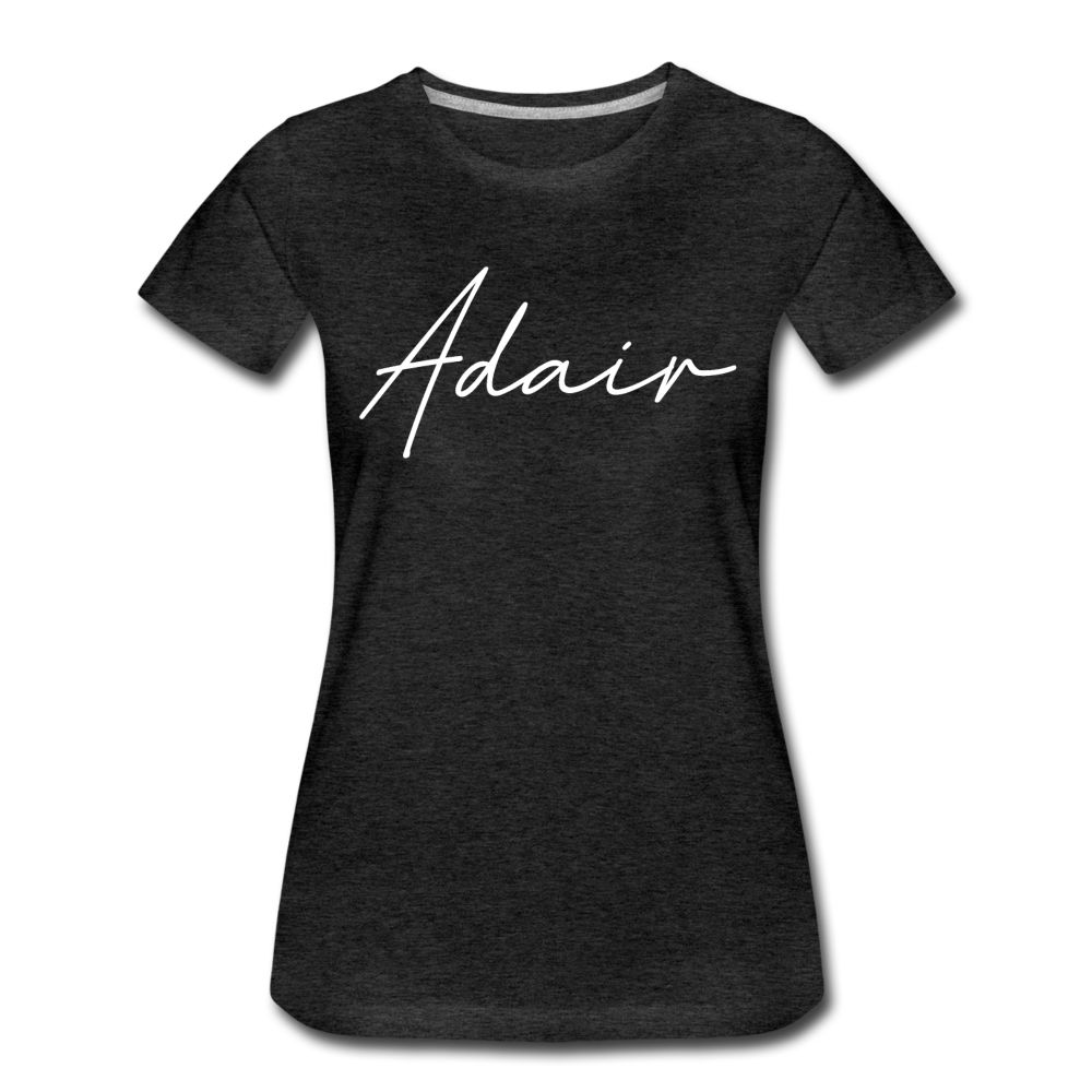 Adair County Cursive Women's T-Shirt - charcoal gray