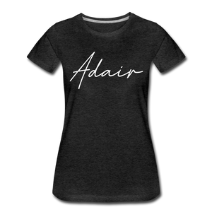 Adair County Cursive Women's T-Shirt - charcoal gray