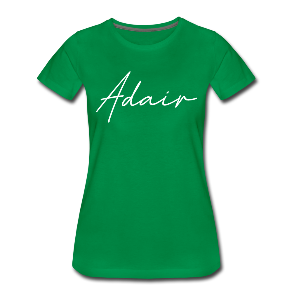 Adair County Cursive Women's T-Shirt - kelly green