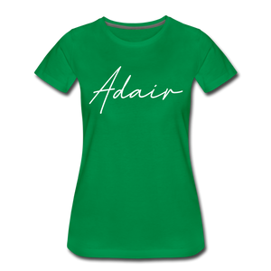 Adair County Cursive Women's T-Shirt - kelly green