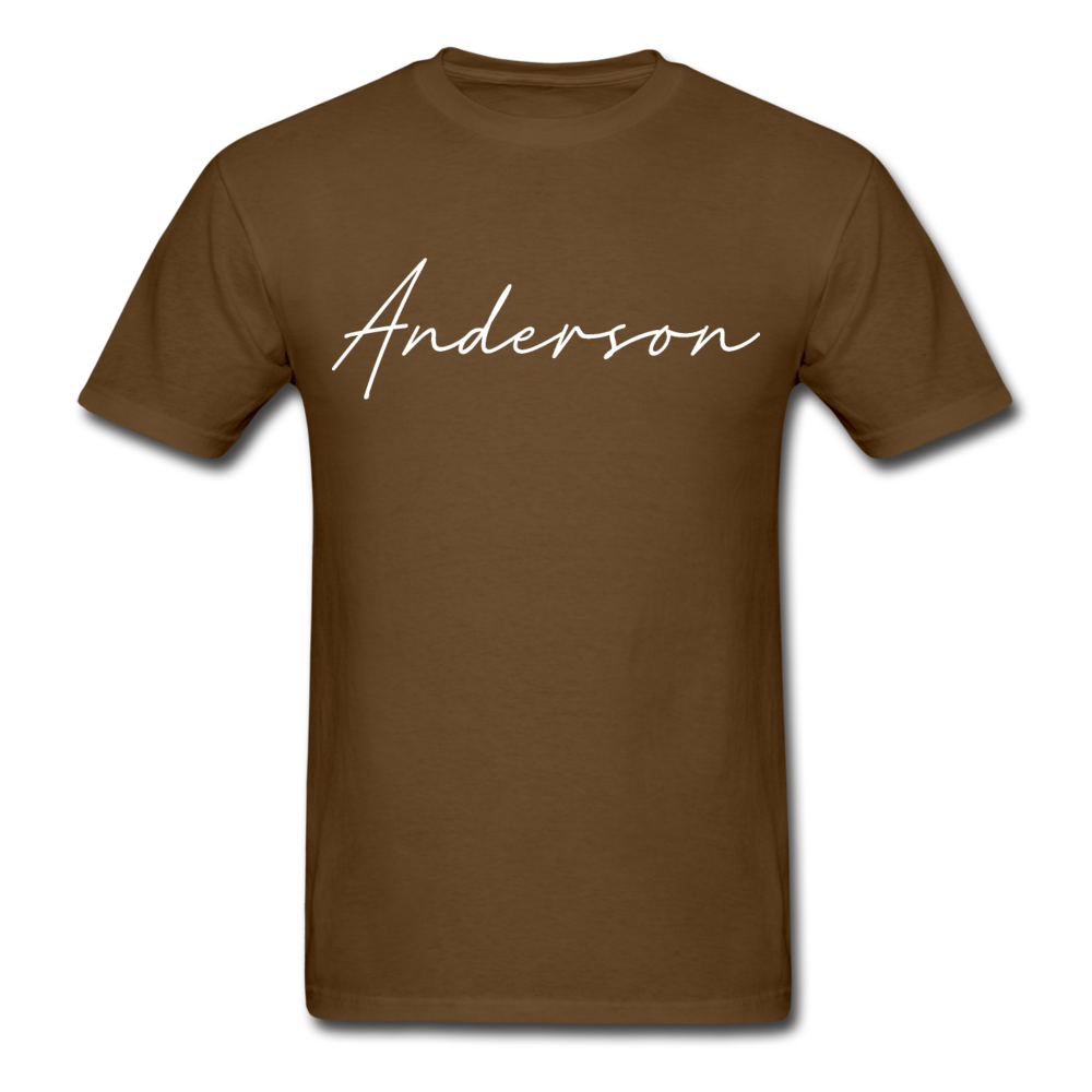 Anderson County Cursive T-Shirt - brown