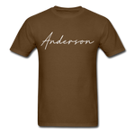 Anderson County Cursive T-Shirt - brown