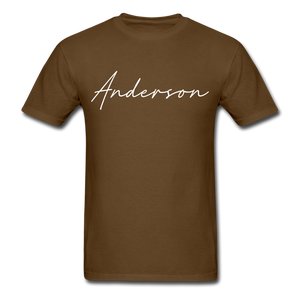 Anderson County Cursive T-Shirt - brown