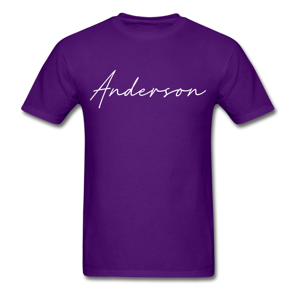 Anderson County Cursive T-Shirt - purple