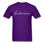 Anderson County Cursive T-Shirt - purple