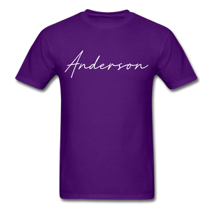 Anderson County Cursive T-Shirt - purple