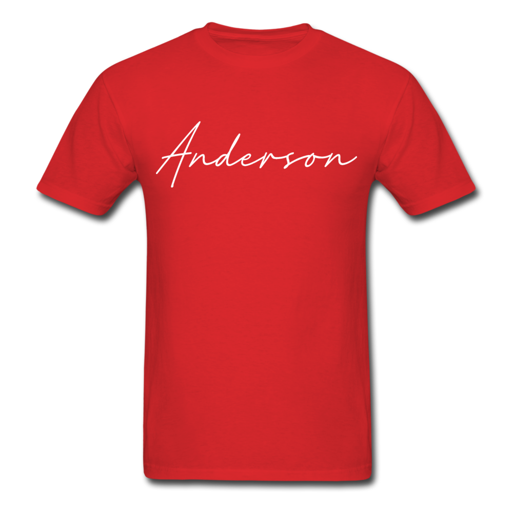 Anderson County Cursive T-Shirt - red