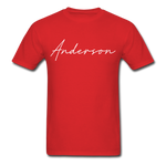 Anderson County Cursive T-Shirt - red