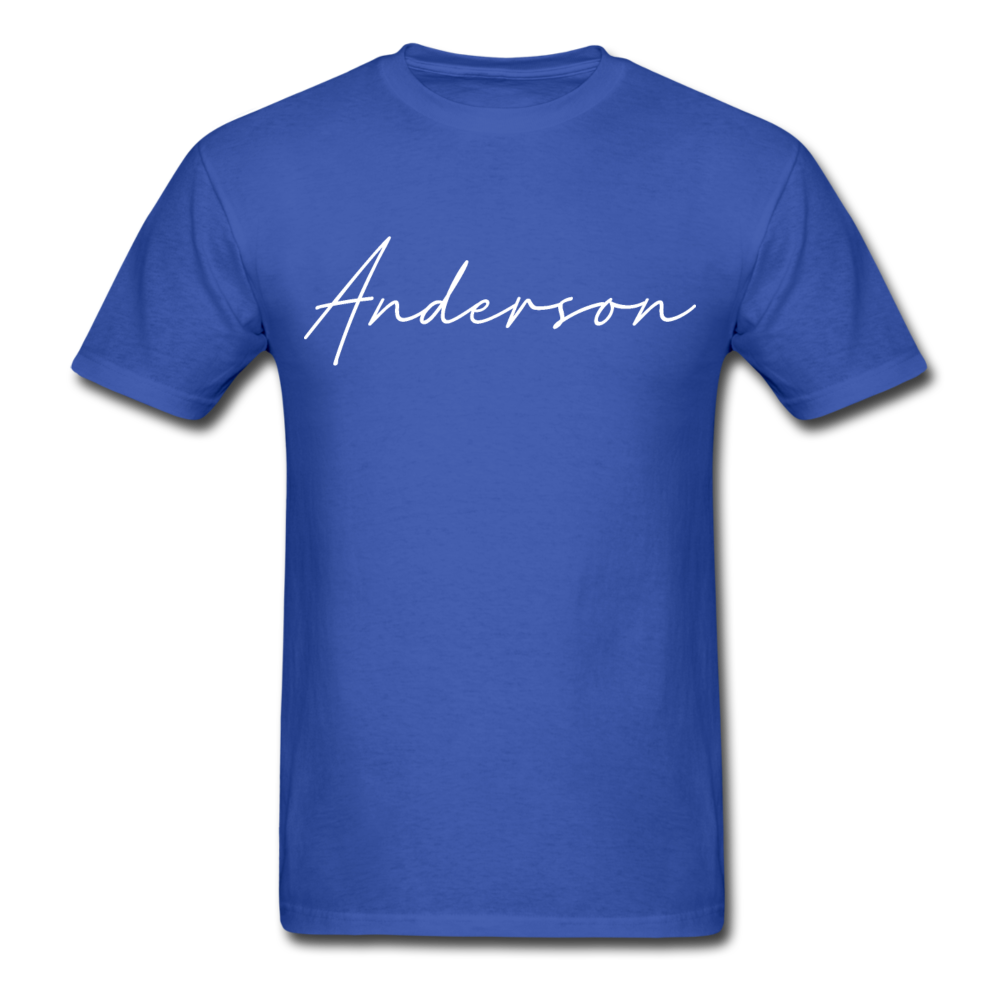 Anderson County Cursive T-Shirt - royal blue