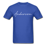 Anderson County Cursive T-Shirt - royal blue