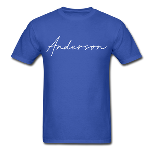 Anderson County Cursive T-Shirt - royal blue