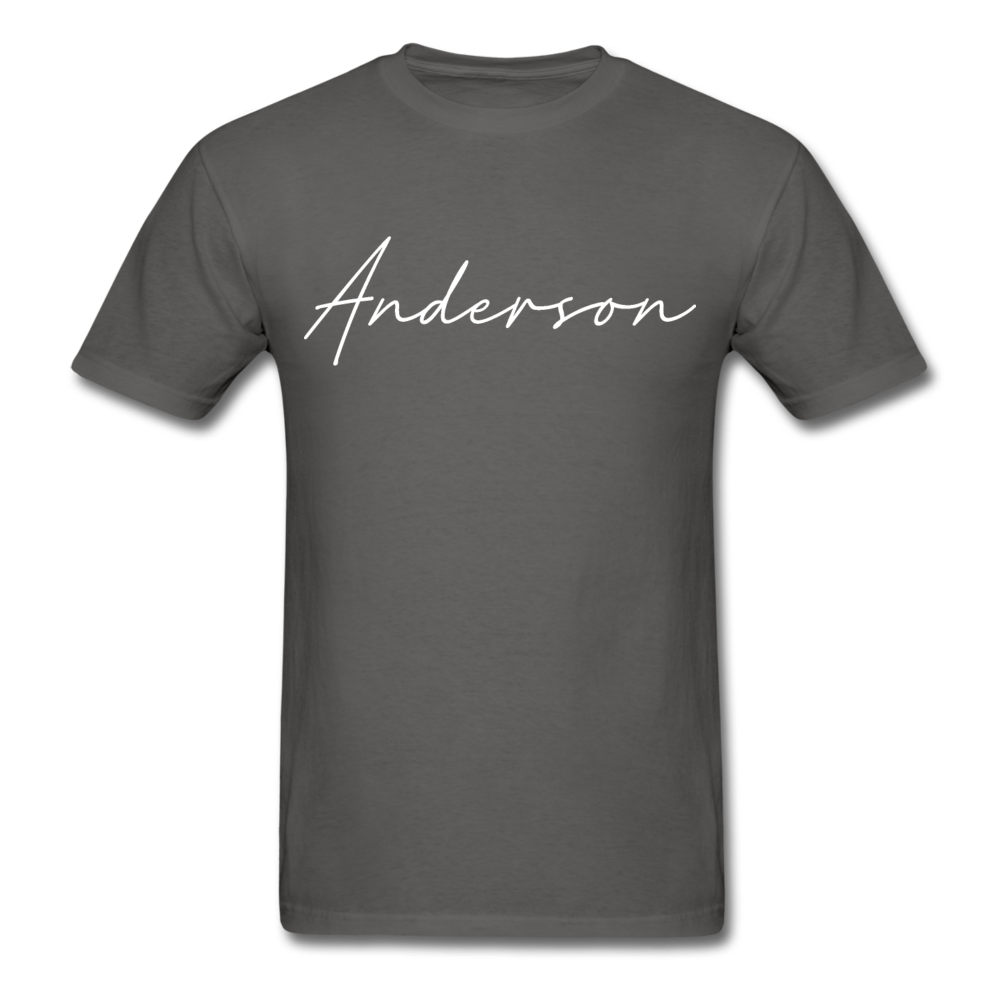 Anderson County Cursive T-Shirt - charcoal