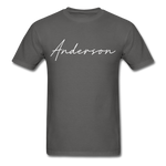 Anderson County Cursive T-Shirt - charcoal