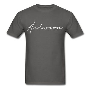 Anderson County Cursive T-Shirt - charcoal