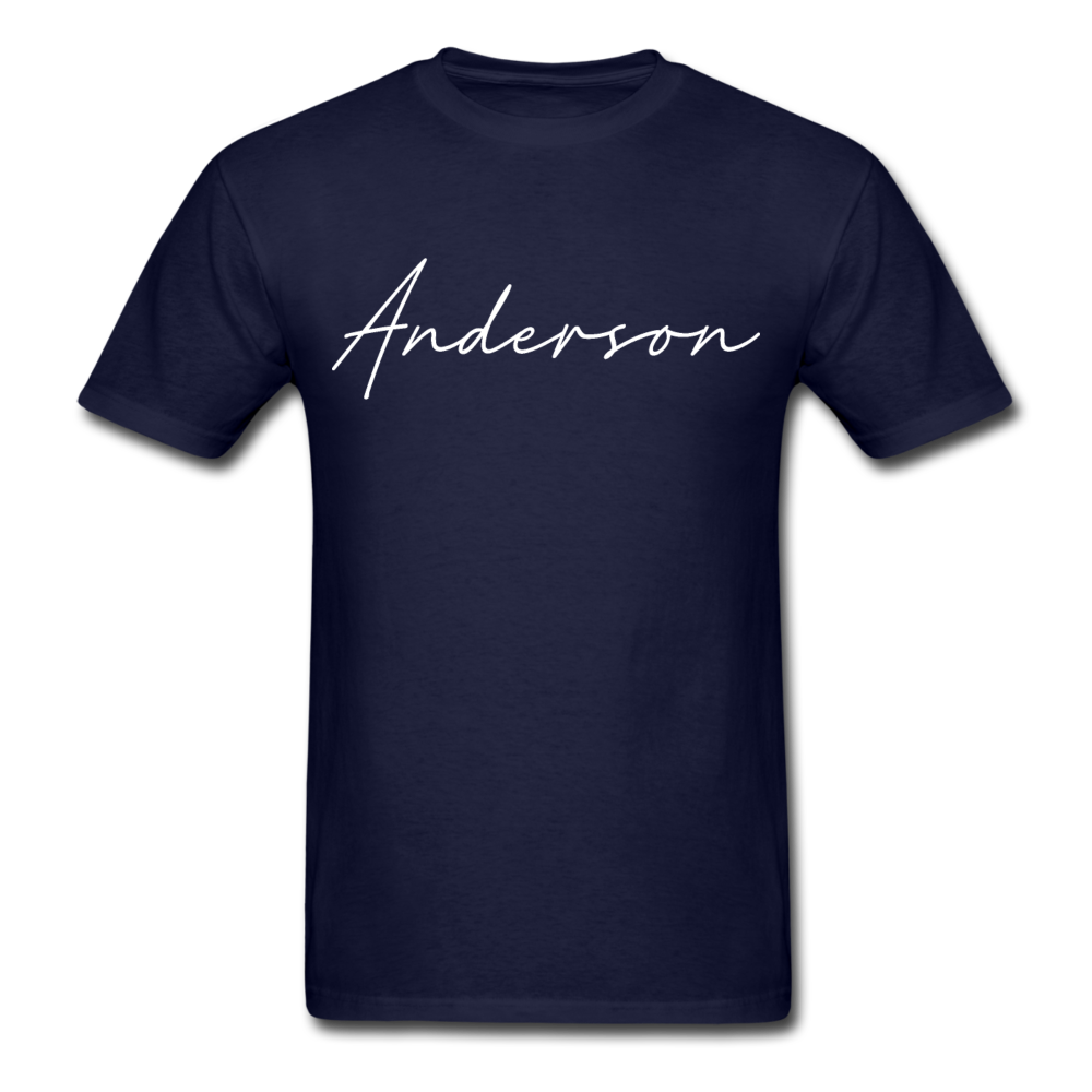 Anderson County Cursive T-Shirt - navy