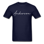 Anderson County Cursive T-Shirt - navy