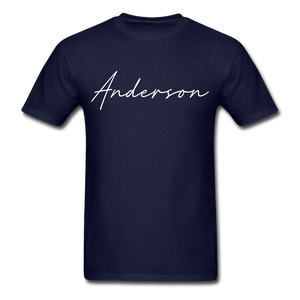 Anderson County Cursive T-Shirt - navy