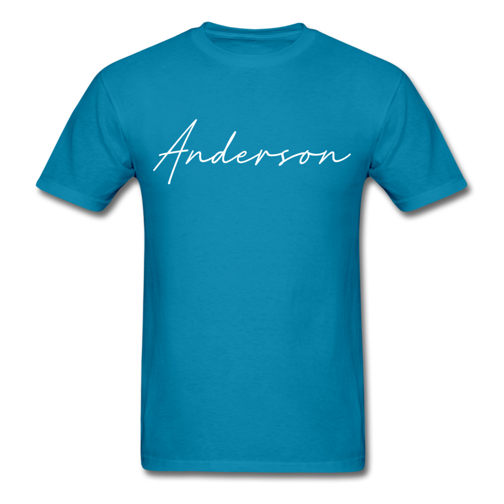 Anderson County Cursive T-Shirt - turquoise